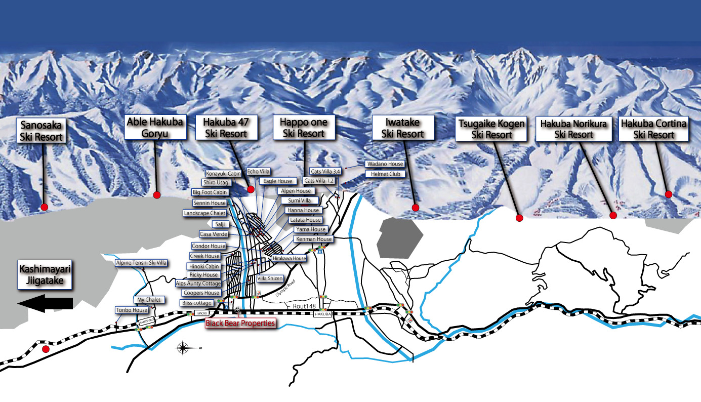 Information on ski resorts in the Hakuba area